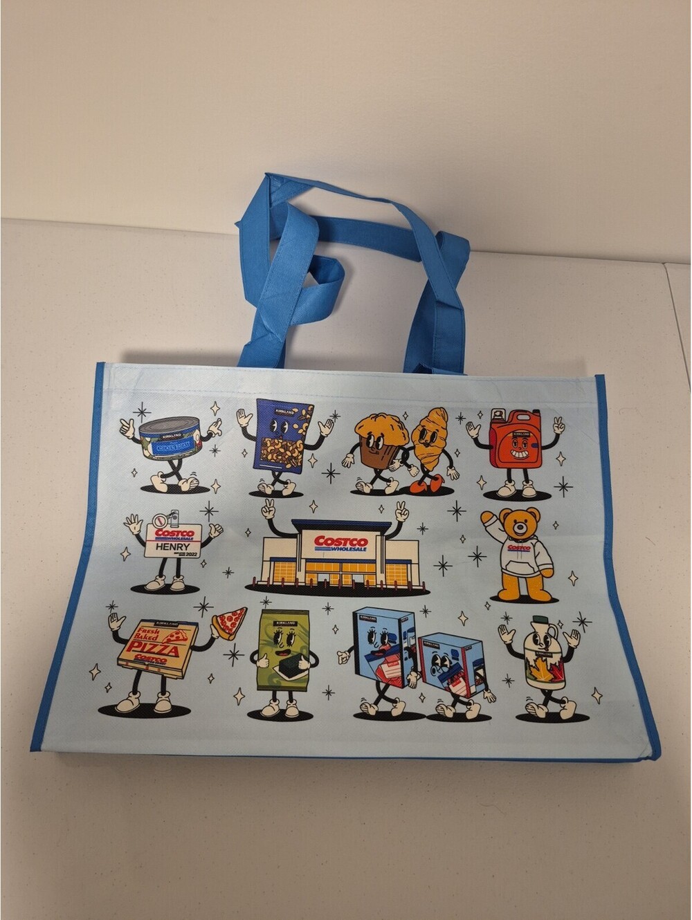 Canada Exclusive Costco Kirkland BLUE Reusable Shopping Bag Tote NEW 2026